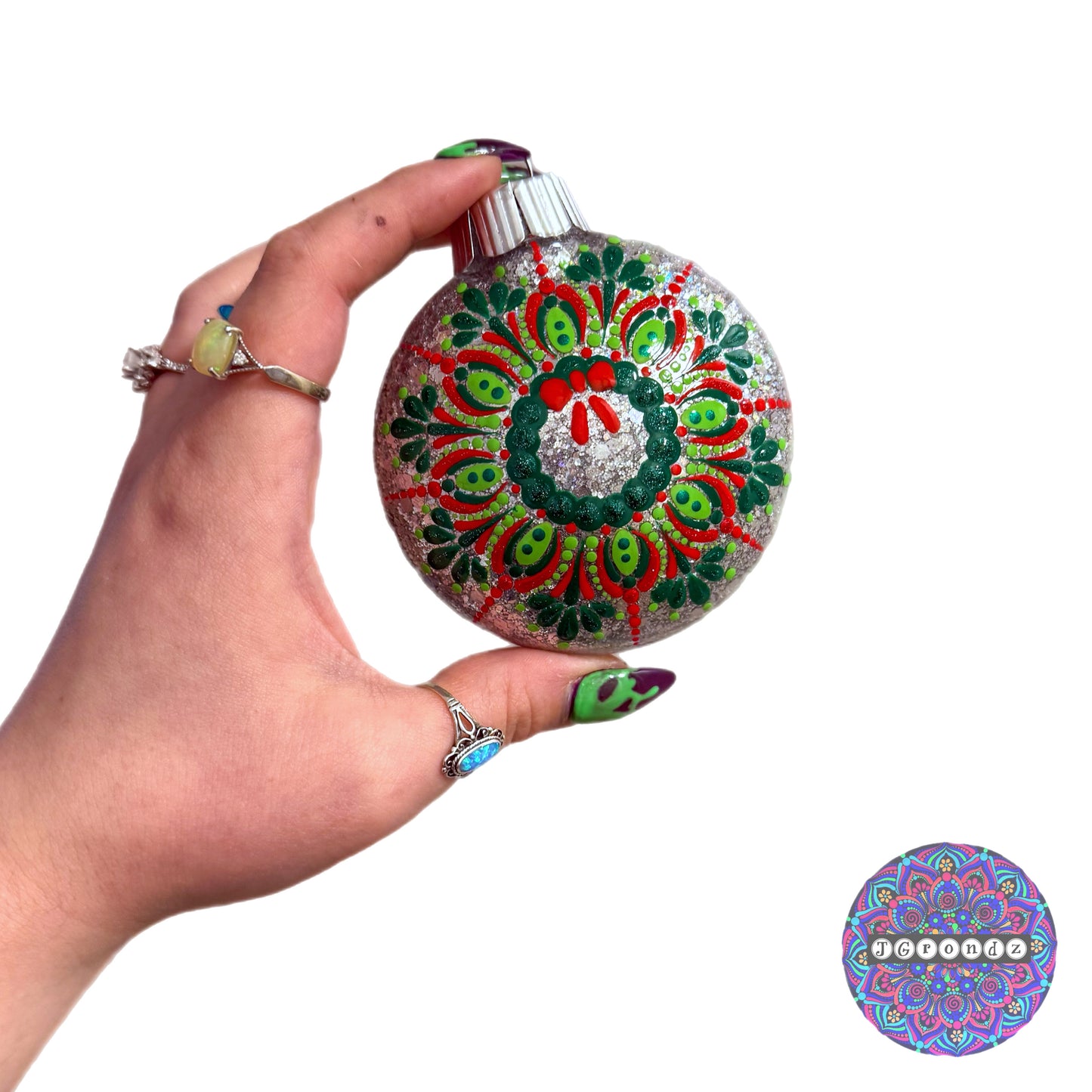3” Wreath Mandala Glitter Ornament