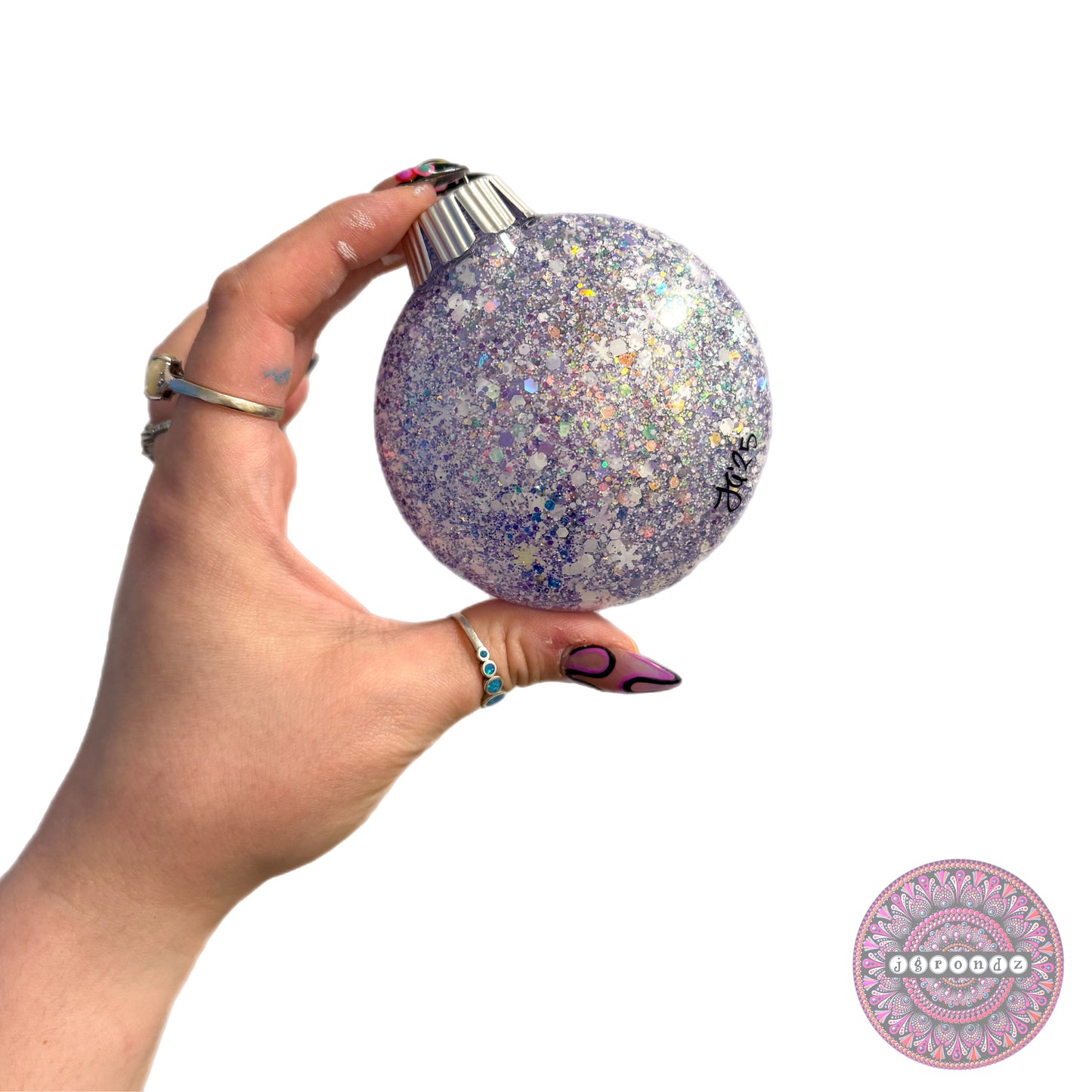3” Penguin Mandala Glitter Ornament