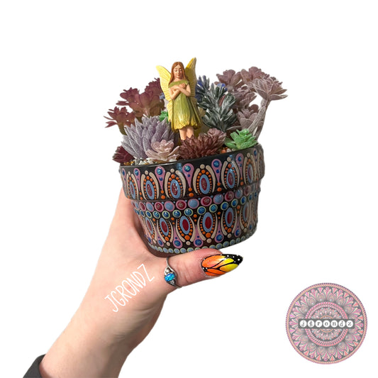 Fairy Mandala Succulent Pot