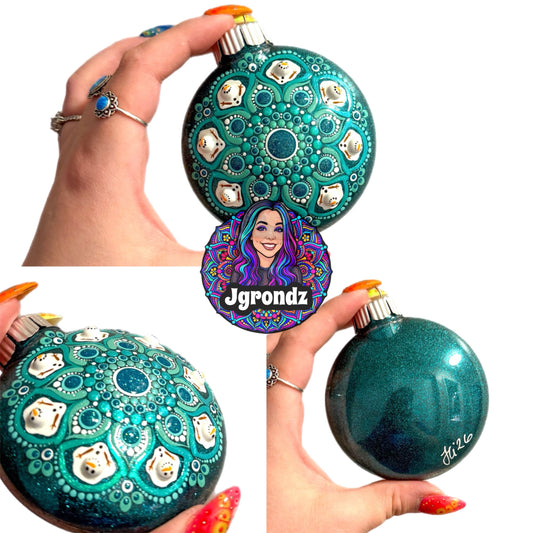 3” Melting Snowman Mandala Ornament