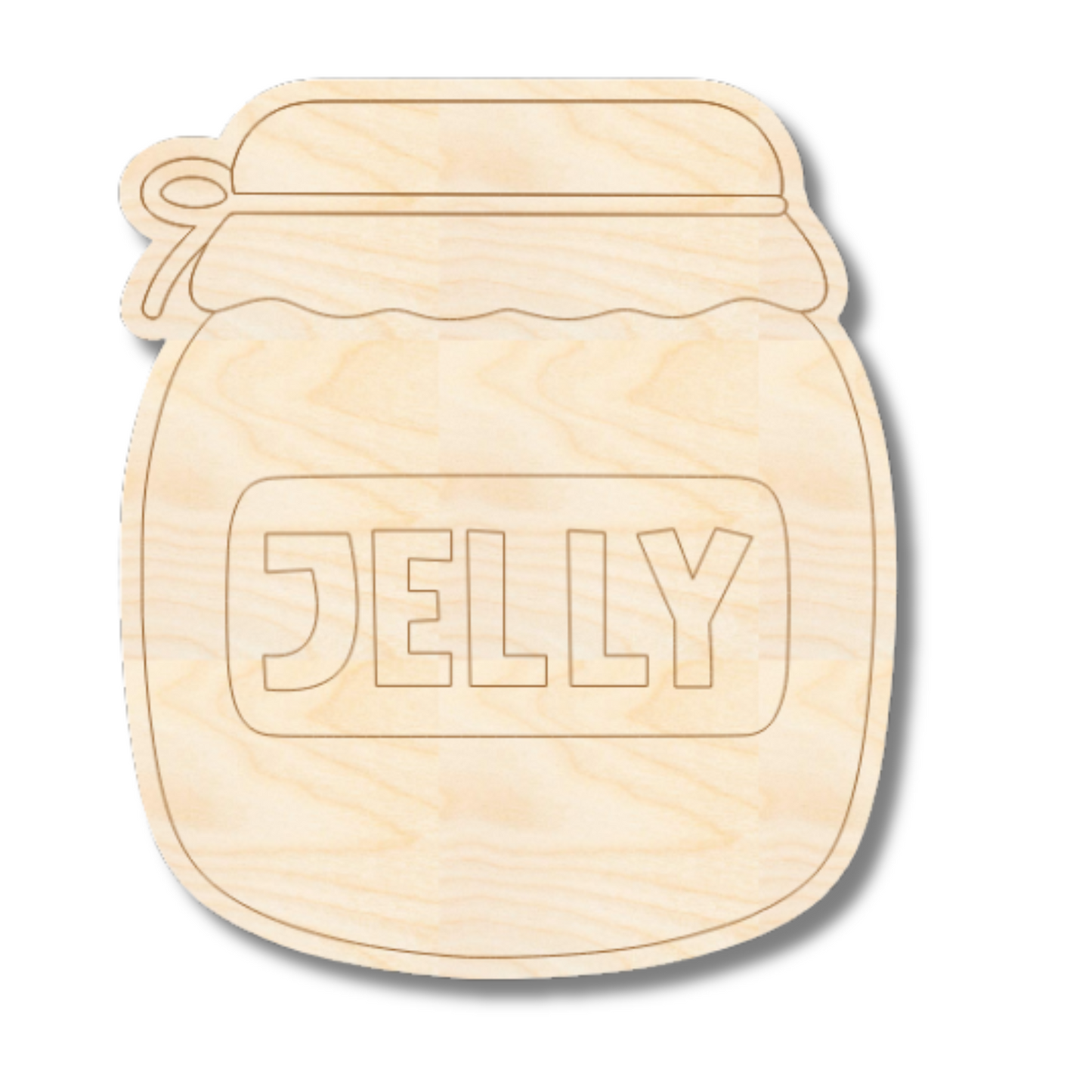 Unfinished Wood Etched Jelly Shape | Paint By Line Crafts | up to 30" DIY
