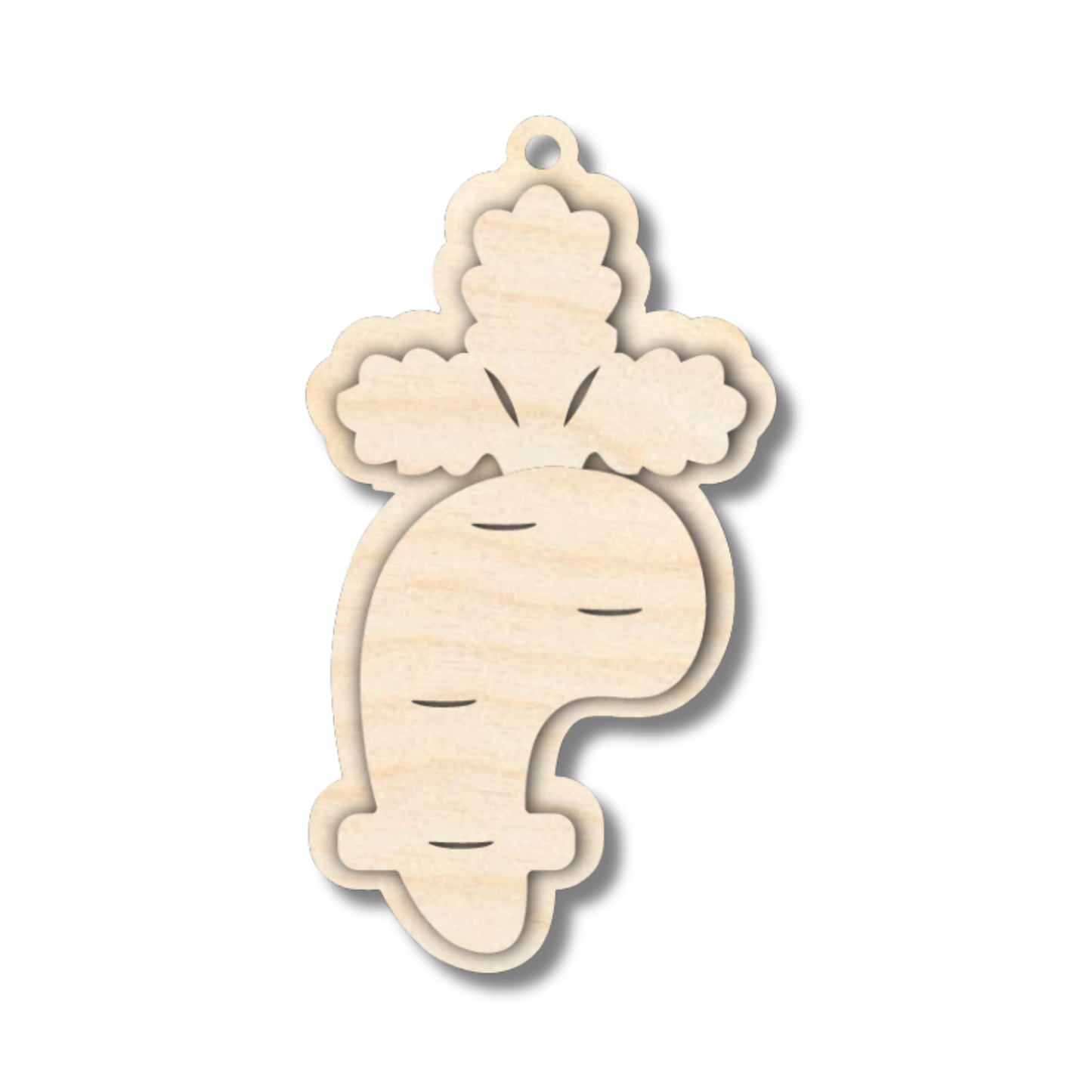 Unfinished Wood Layered Letter Carrot Tags | A-Z | 3 Piece | 6" Tall | 1/8" Wood | Wood Craft DIY