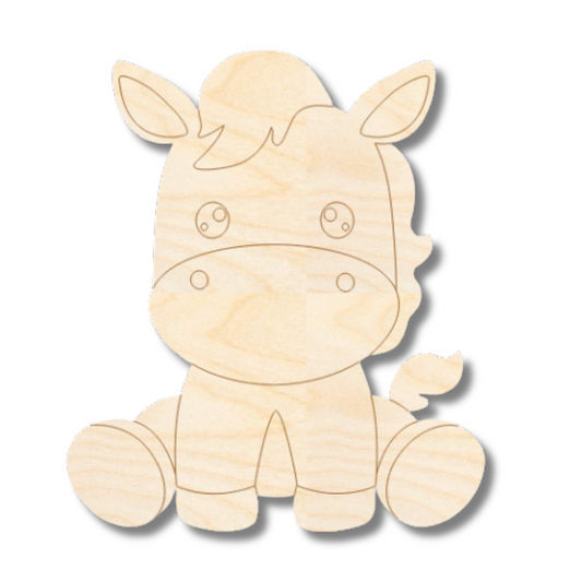 Unfinished Wood Etched Horse Shape | Paint By Line Crafts | up to 30" DIY