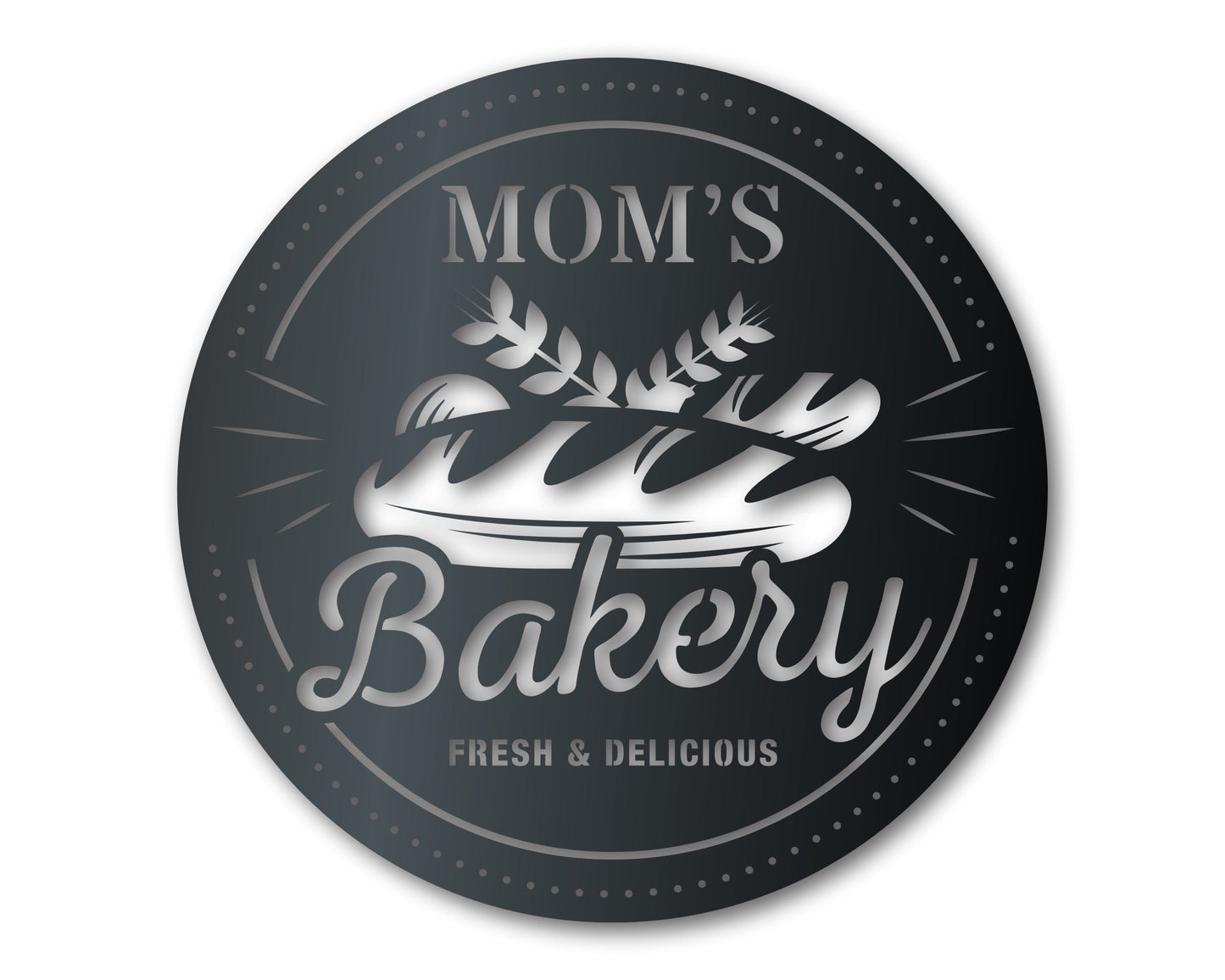 Custom Metal Bakery Wall Art | Indoor Outdoor | Up to 46" | Over 20 Color Options