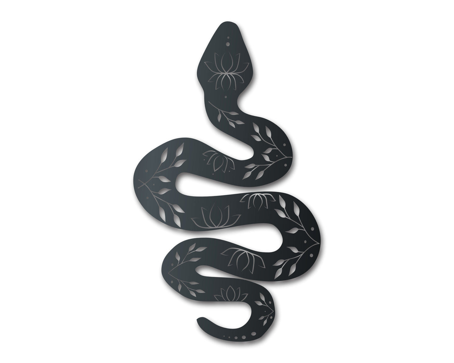 Metal Lotus Serpent Wall Art | Halloween | Indoor Outdoor | Up to 36" | Over 20 Color Options