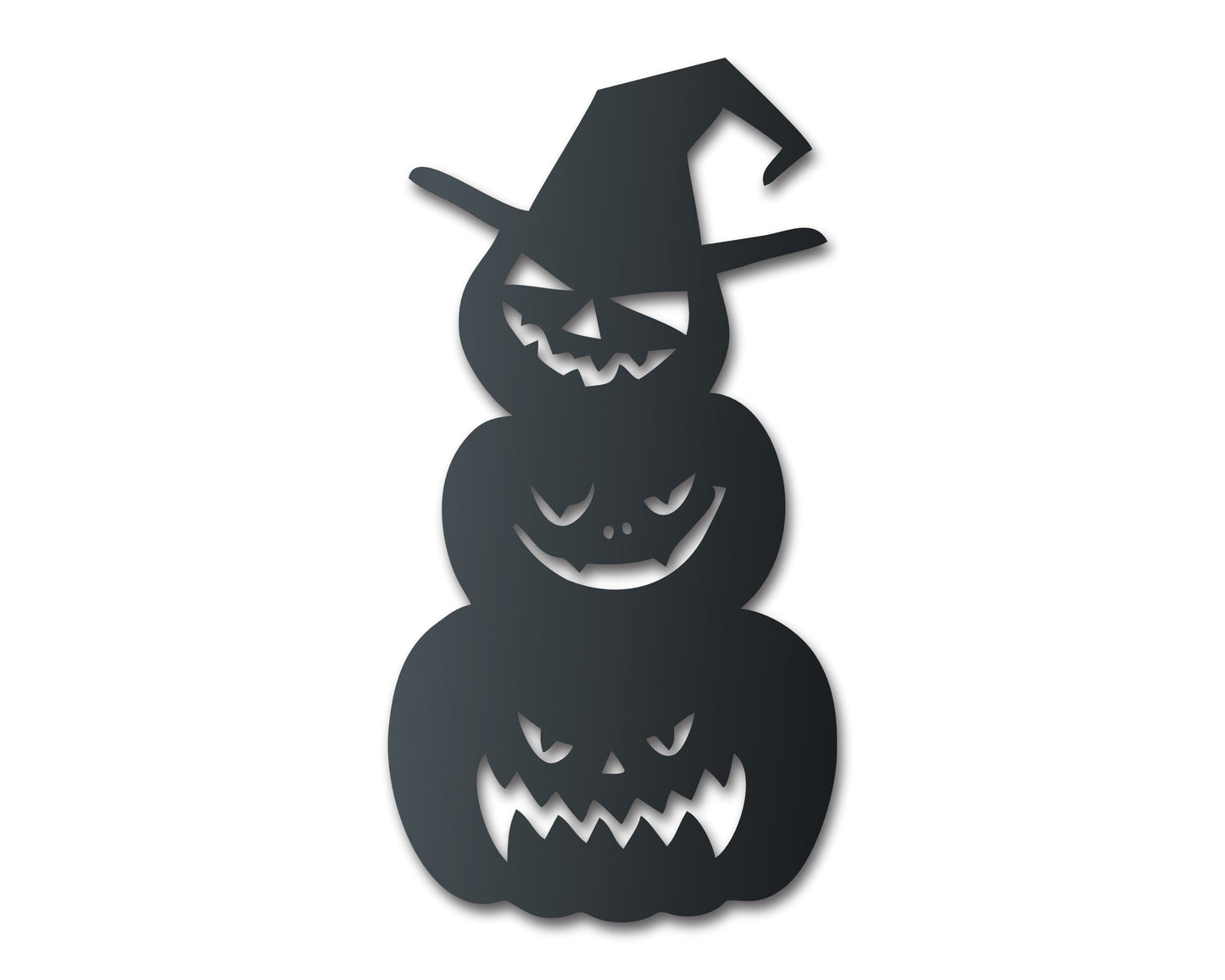 Metal Scary Pumpkin Stack Wall Art | Halloween | Indoor Outdoor | Up to 36" | Over 20 Color Options