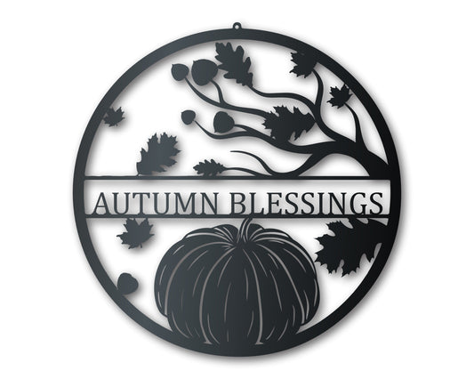 Custom Metal Autumn Day Wall Art | Indoor Outdoor | Up to 36" | Over 20 Color Options