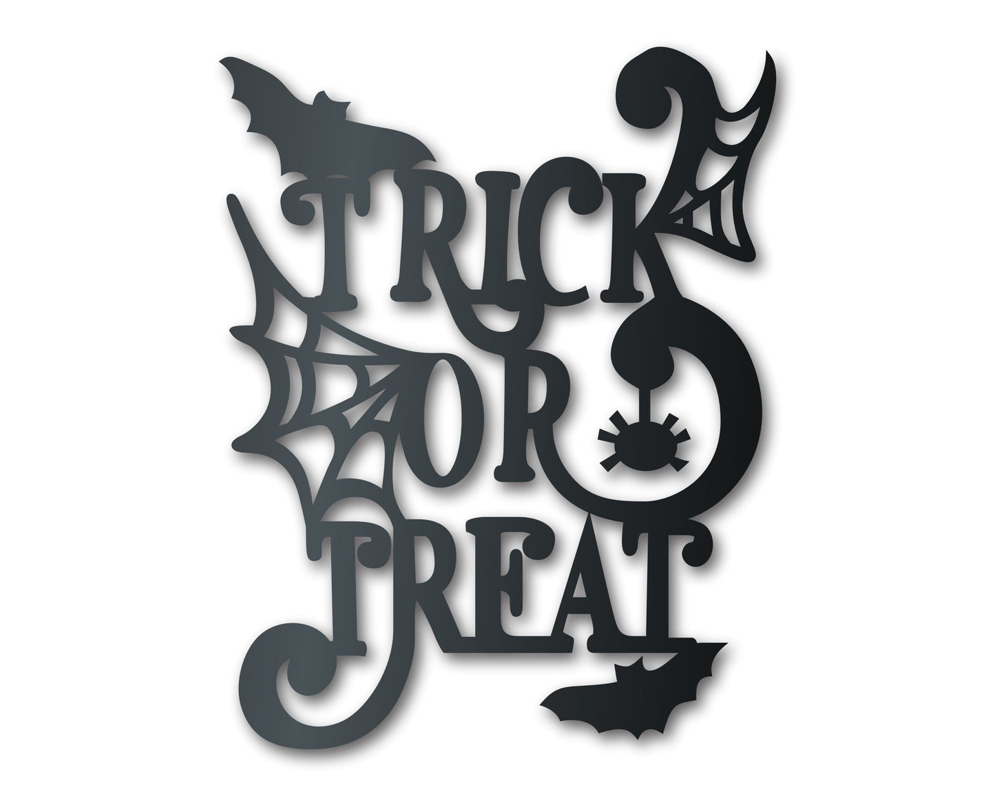 Metal Trick or Treat Wall Art | Halloween | Indoor Outdoor | Up to 36" | Over 20 Color Options