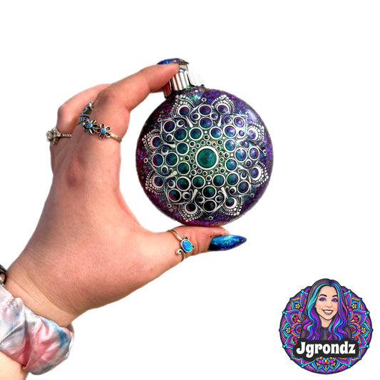3” Oil Slick Mandala Ornament
