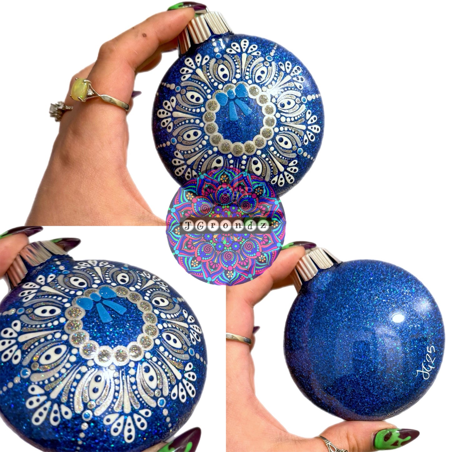 3” Wreath Mandala Glitter Ornament