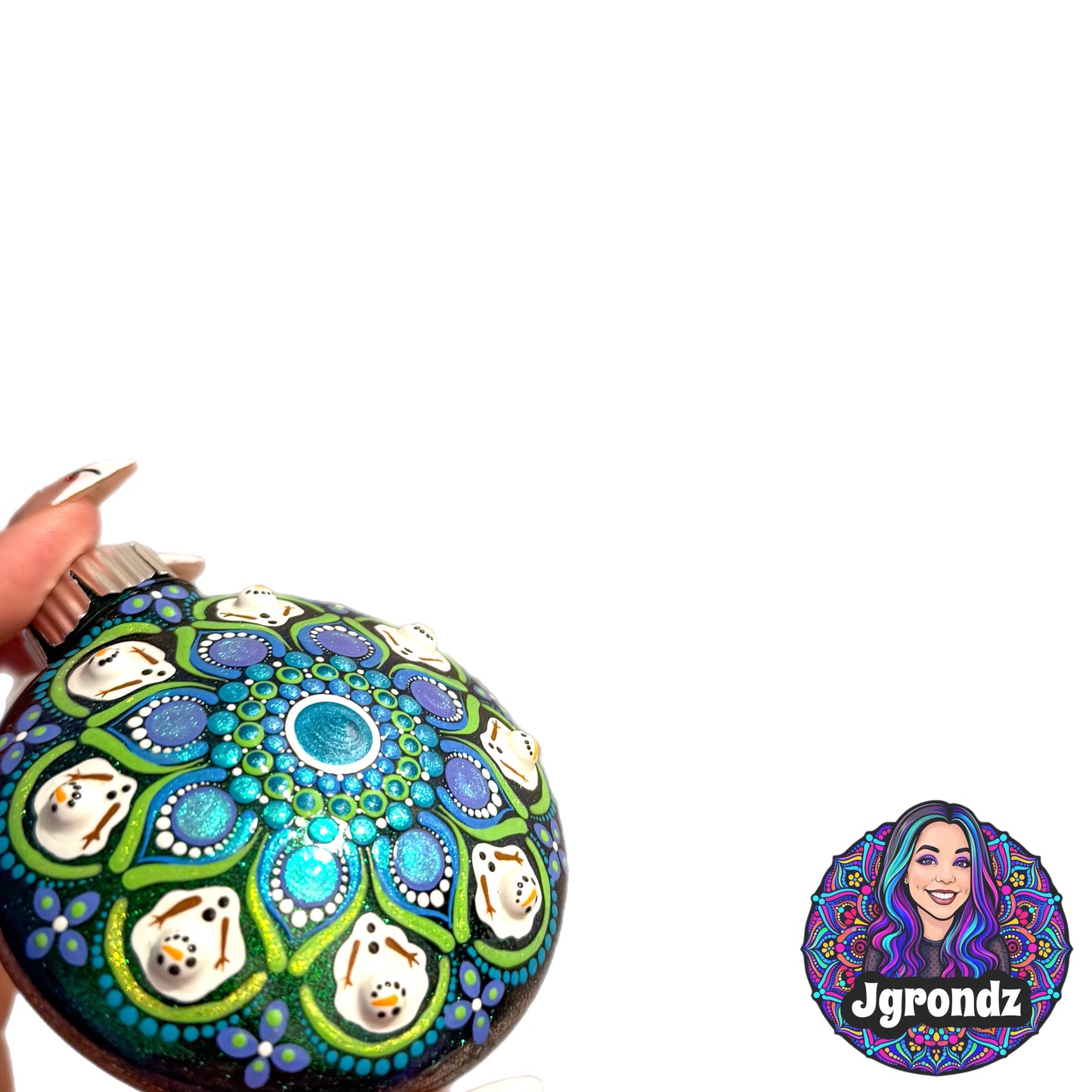 3” Melting Snowman Mandala Ornament