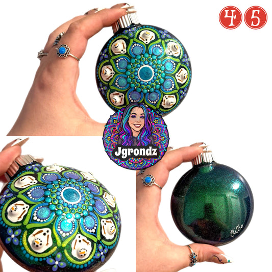 3” Melting Snowman Mandala Ornament