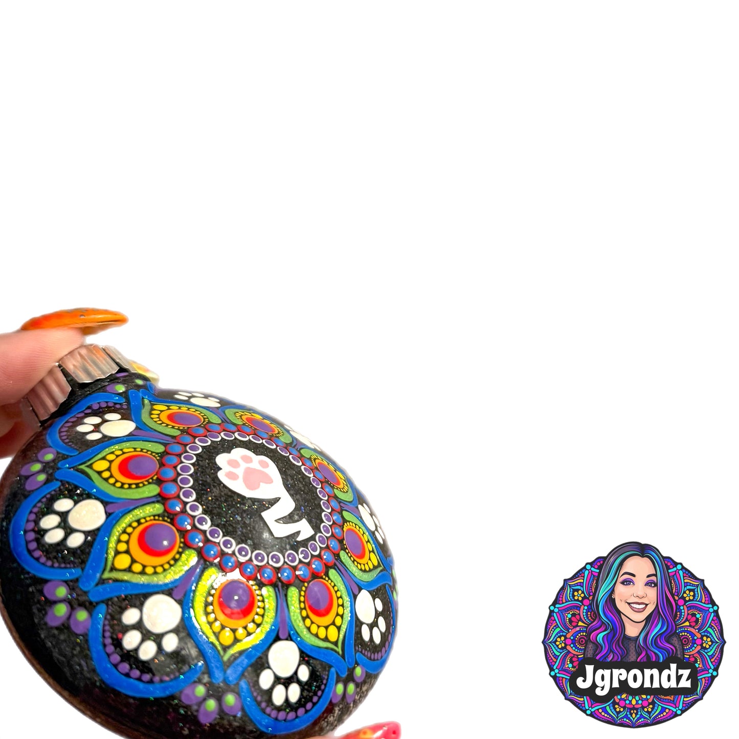 3” Cat Paw Mandala Ornament