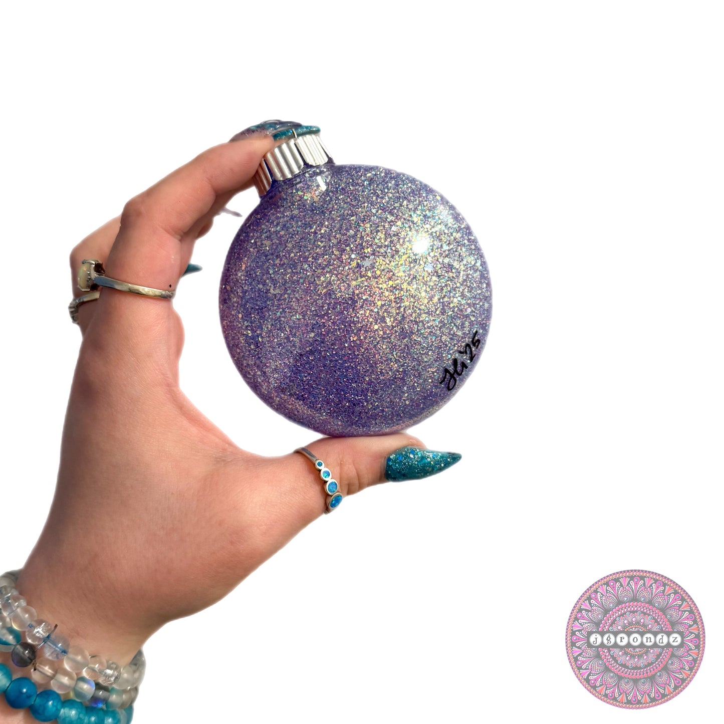 3” Snowman Mandala Glitter Ornament