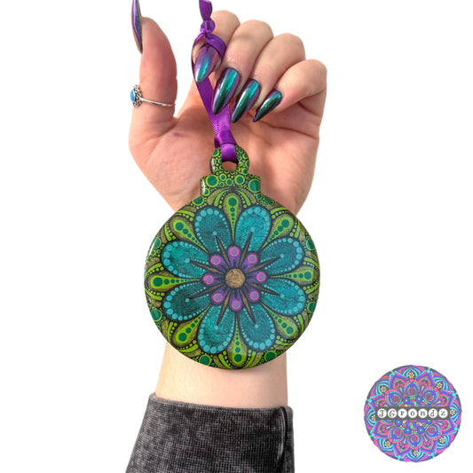 Mandala 4” Wood Ornament