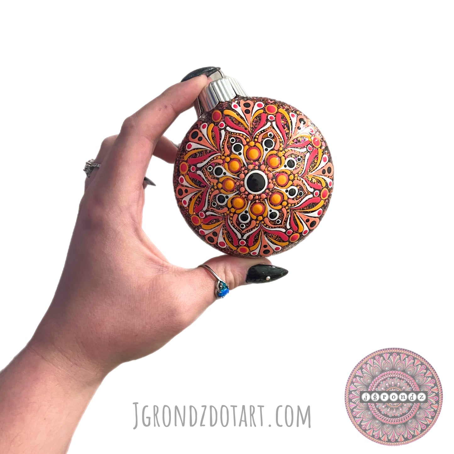 3” Mandala Glitter Ornament