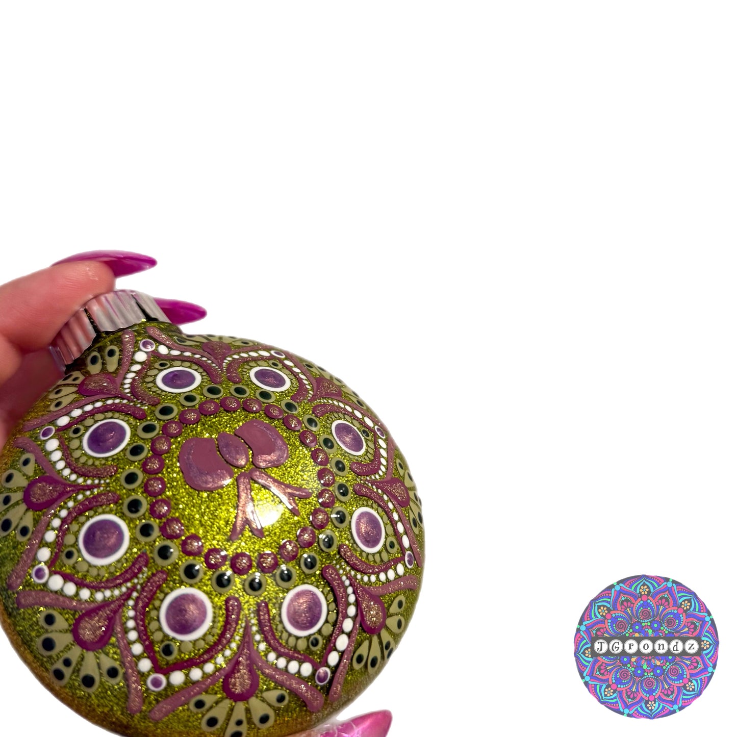 3” Mandala Glitter Ornament