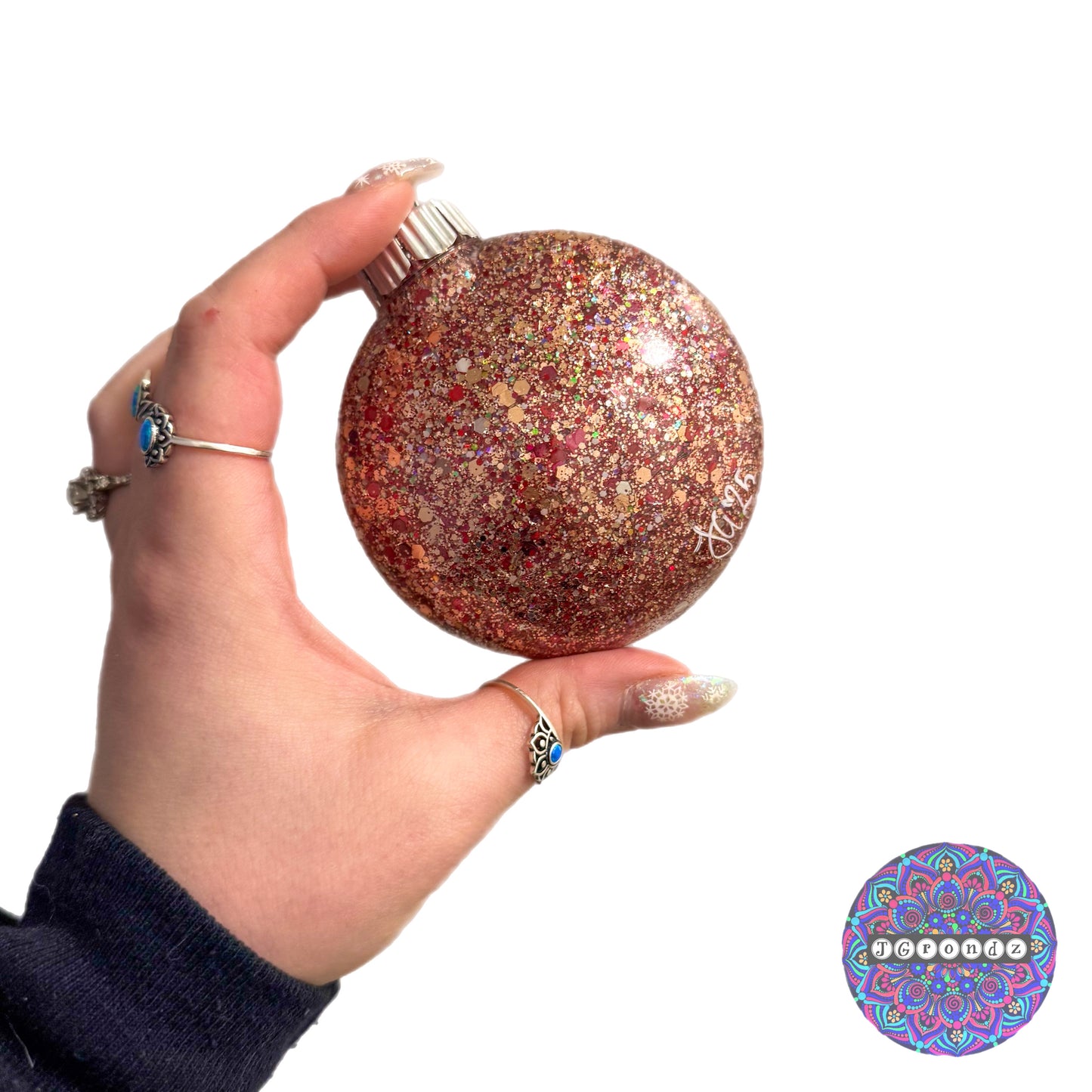 3” Mandala Glitter Ornament