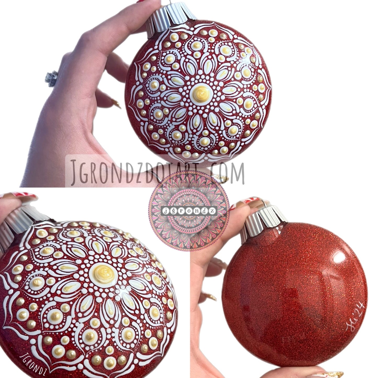 3” Mandala Glitter Ornament