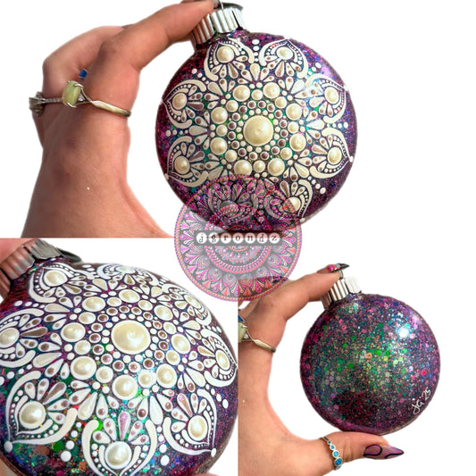 3” Mandala Glitter Ornament