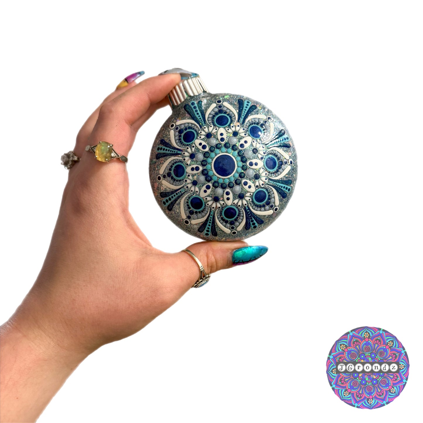 3” Mandala Glitter Ornament