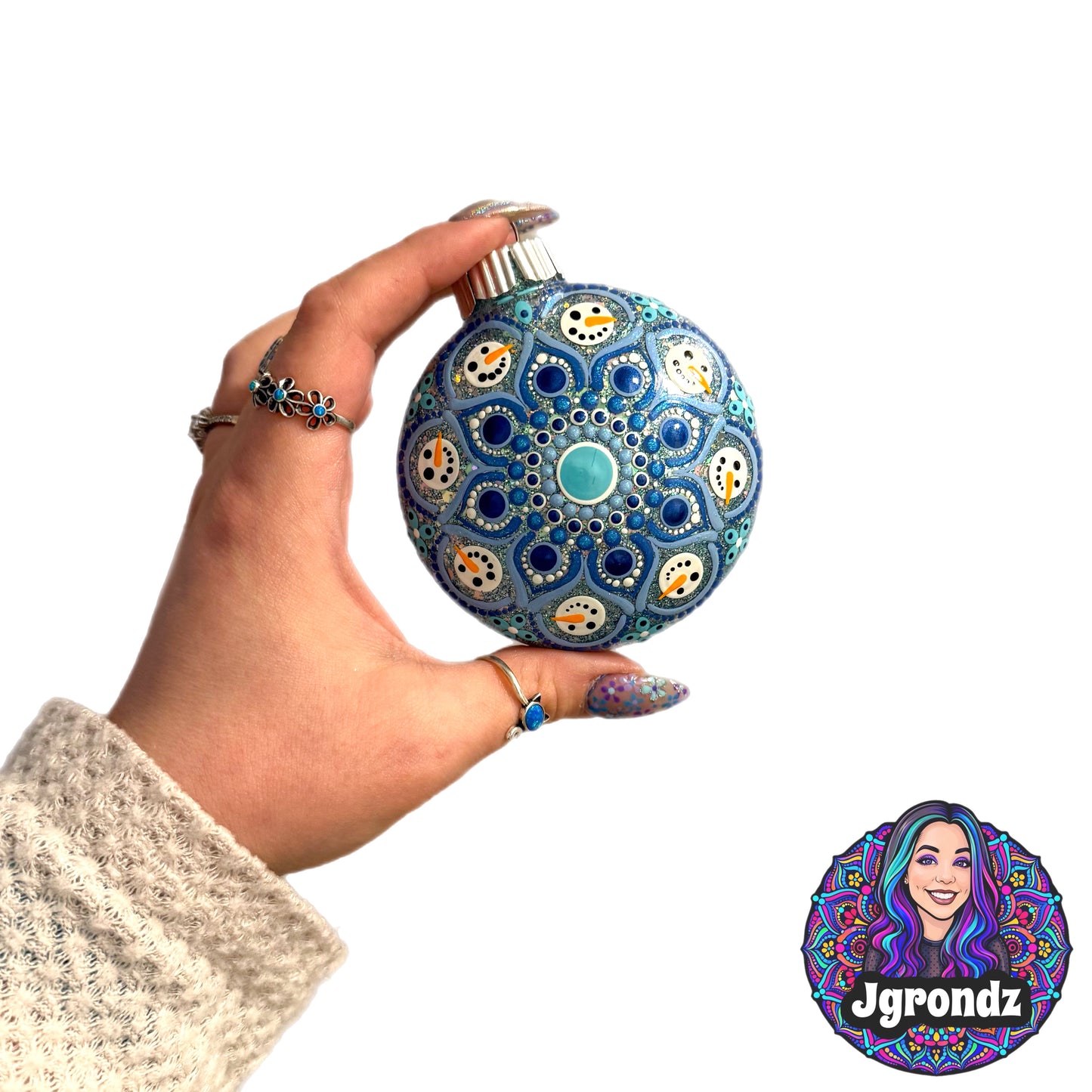 3” Snowman Mandala Ornament