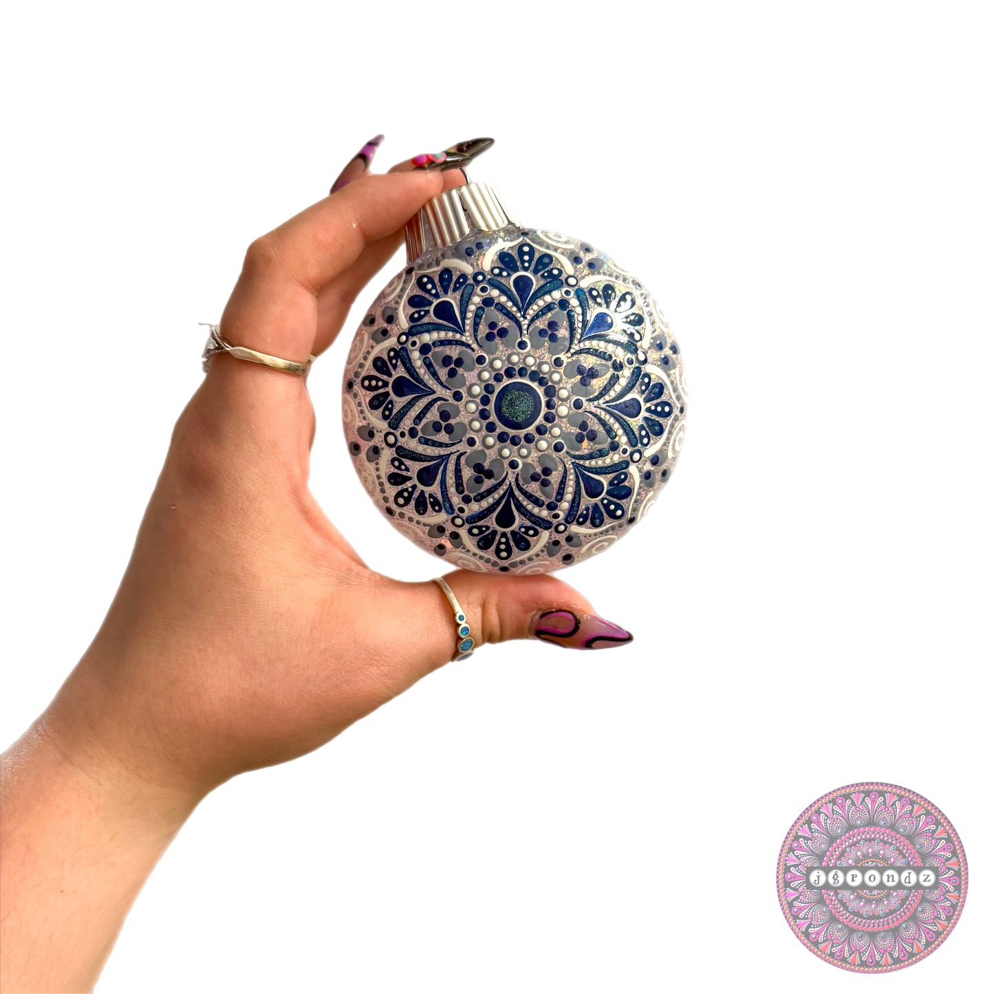 3” Mandala Glitter Ornament