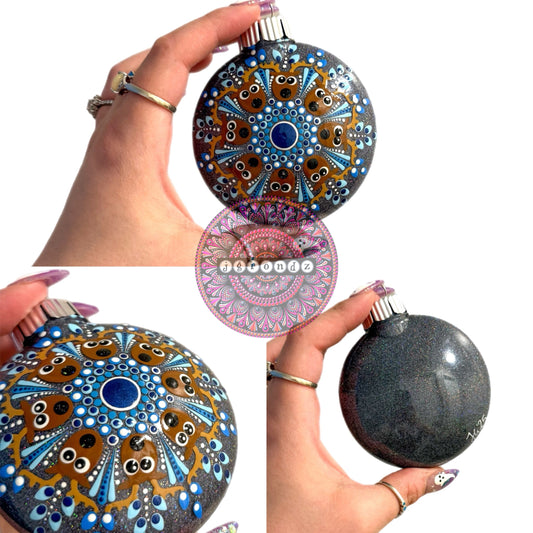 3” Reindeer Mandala Glitter Ornament