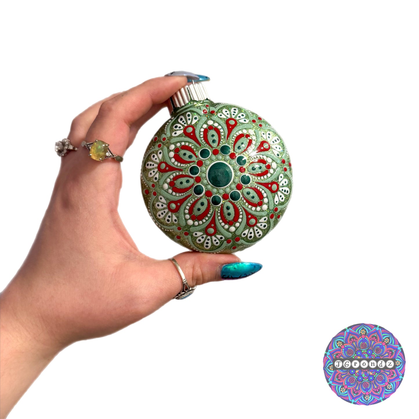 3” Mandala Glitter Ornament