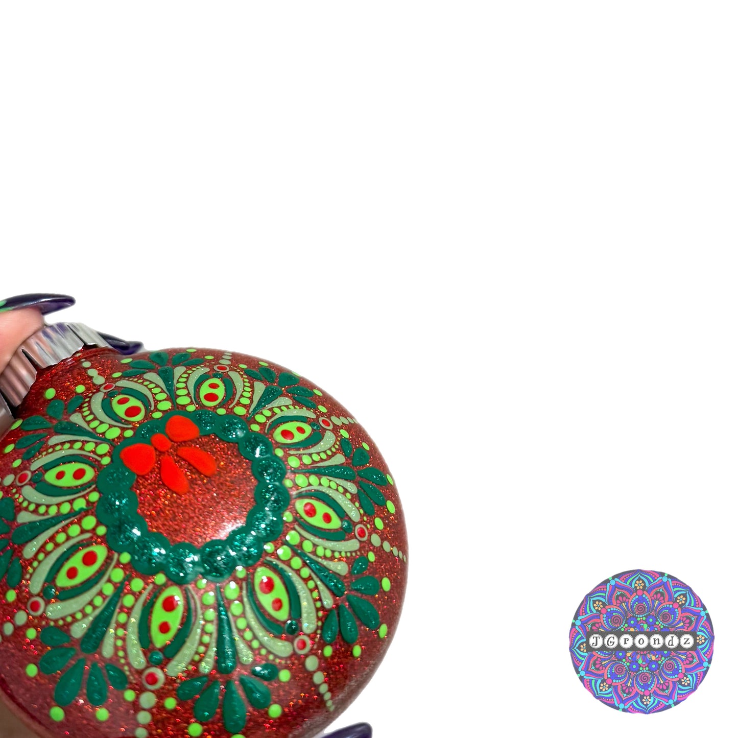 3” Wreath Mandala Glitter Ornament