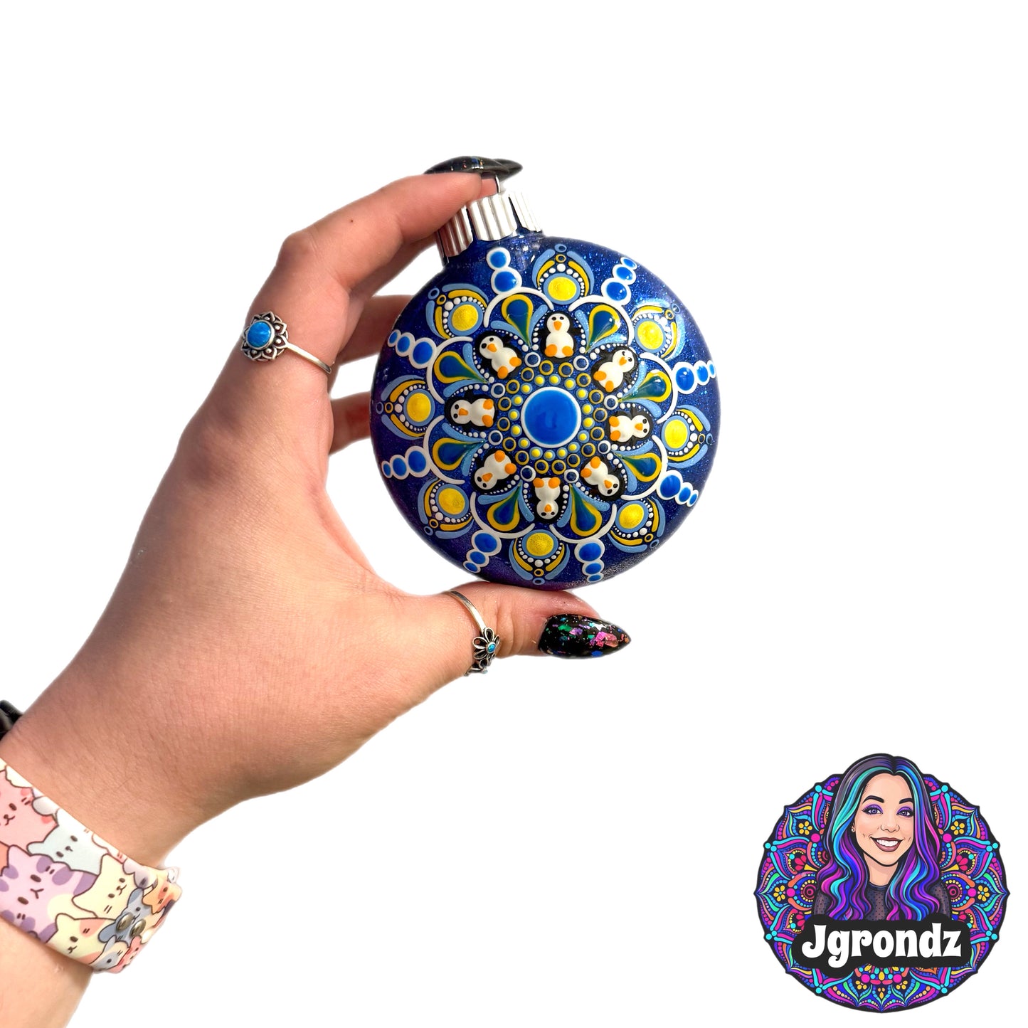 3” Penguin Mandala Ornament