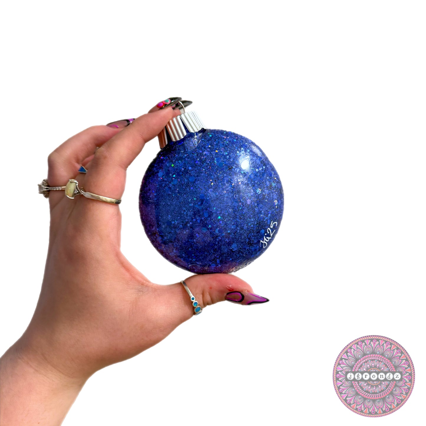 3” Snowman Mandala Glitter Ornament