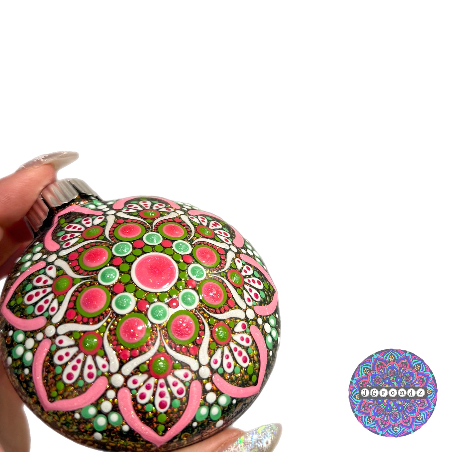 3” Mandala Glitter Ornament