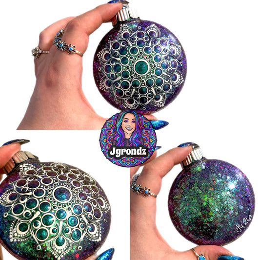 3” Oil Slick Mandala Ornament