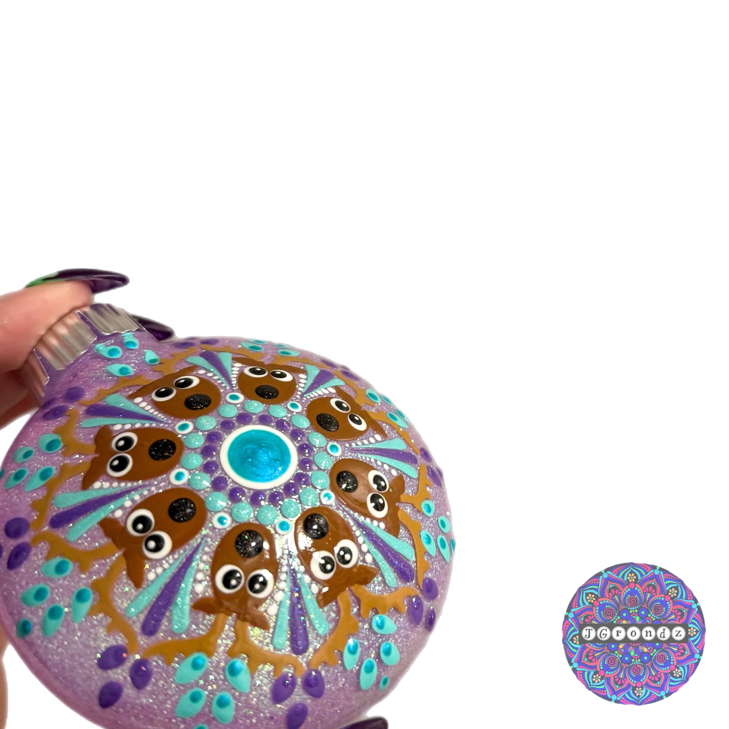 3” Reindeer Mandala Glitter Ornament
