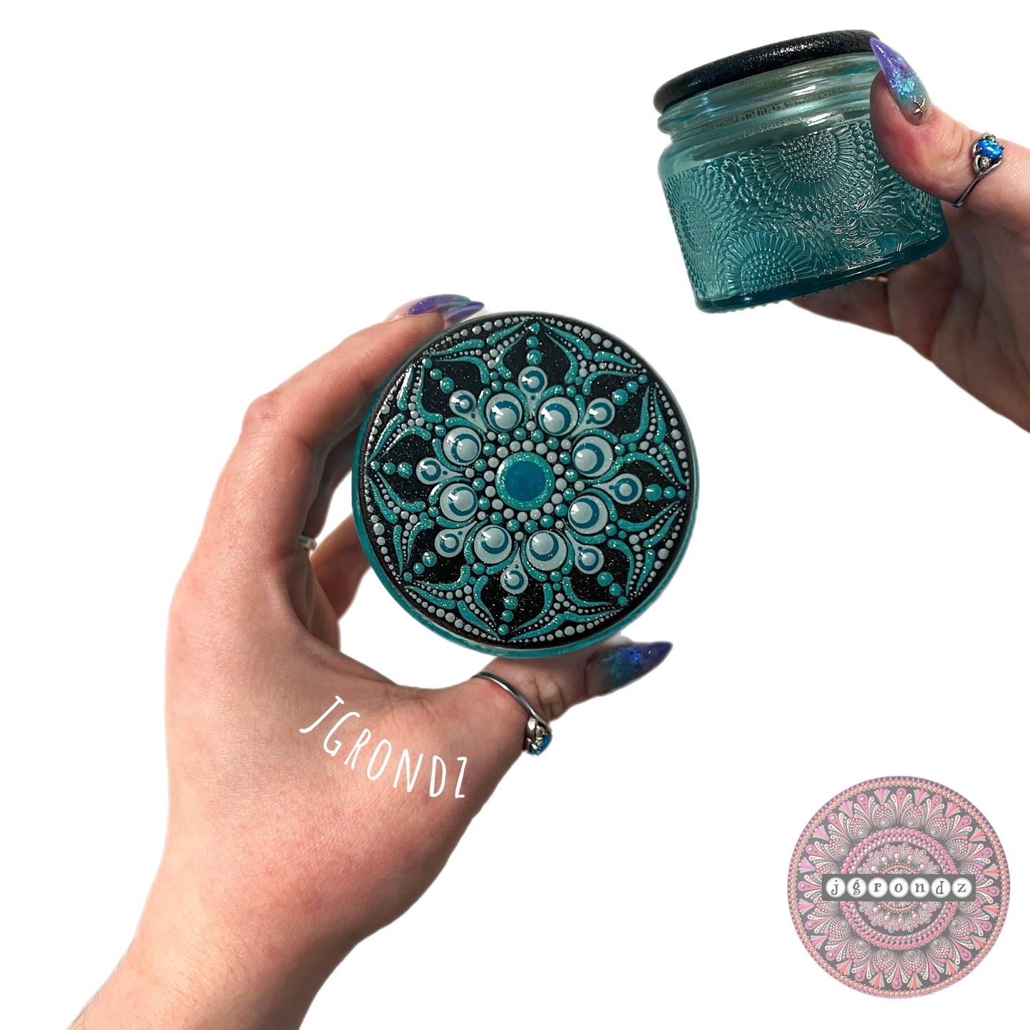 Mandala Iridescent Stash Jar