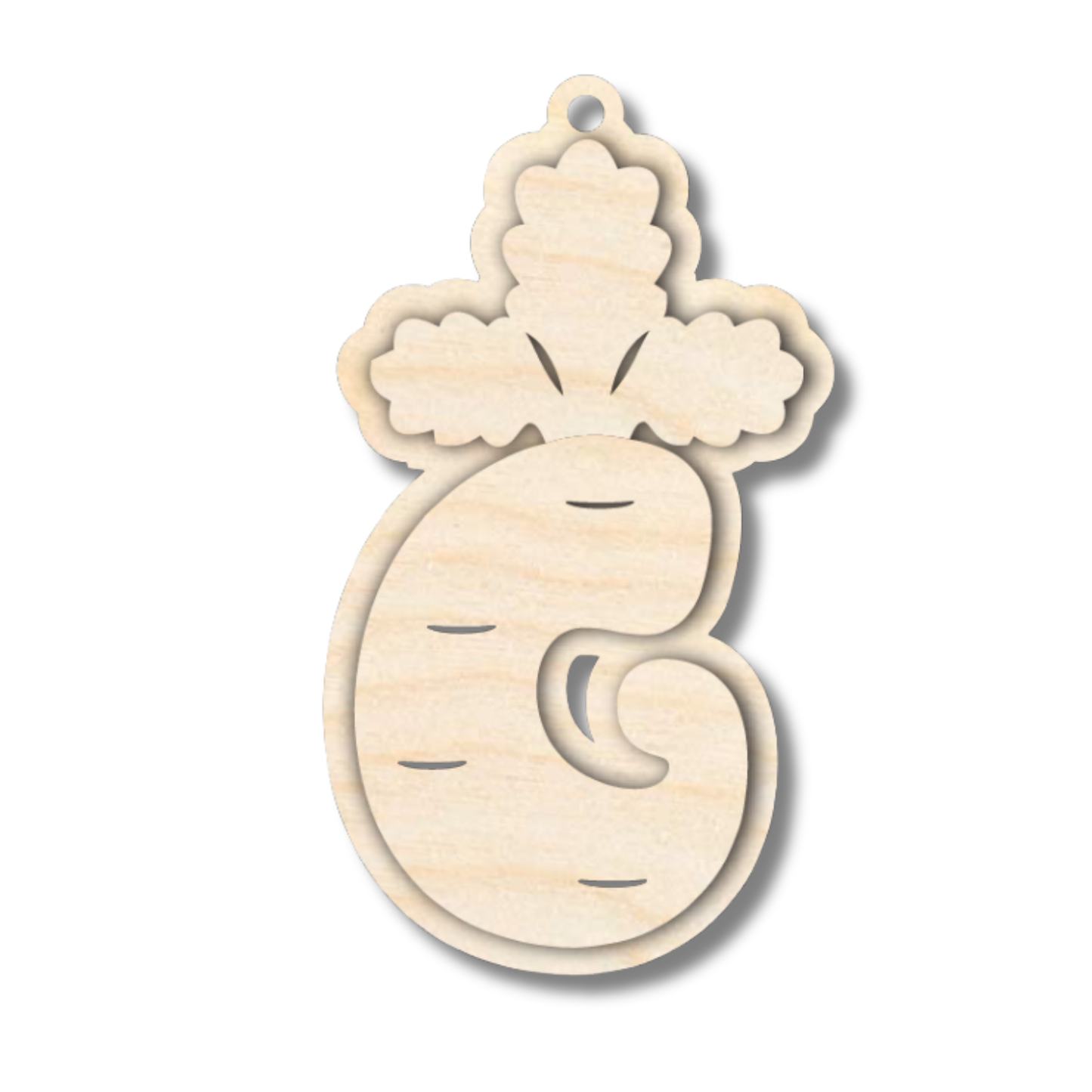 Unfinished Wood Layered Letter Carrot Tags | A-Z | 3 Piece | 6" Tall | 1/8" Wood | Wood Craft DIY