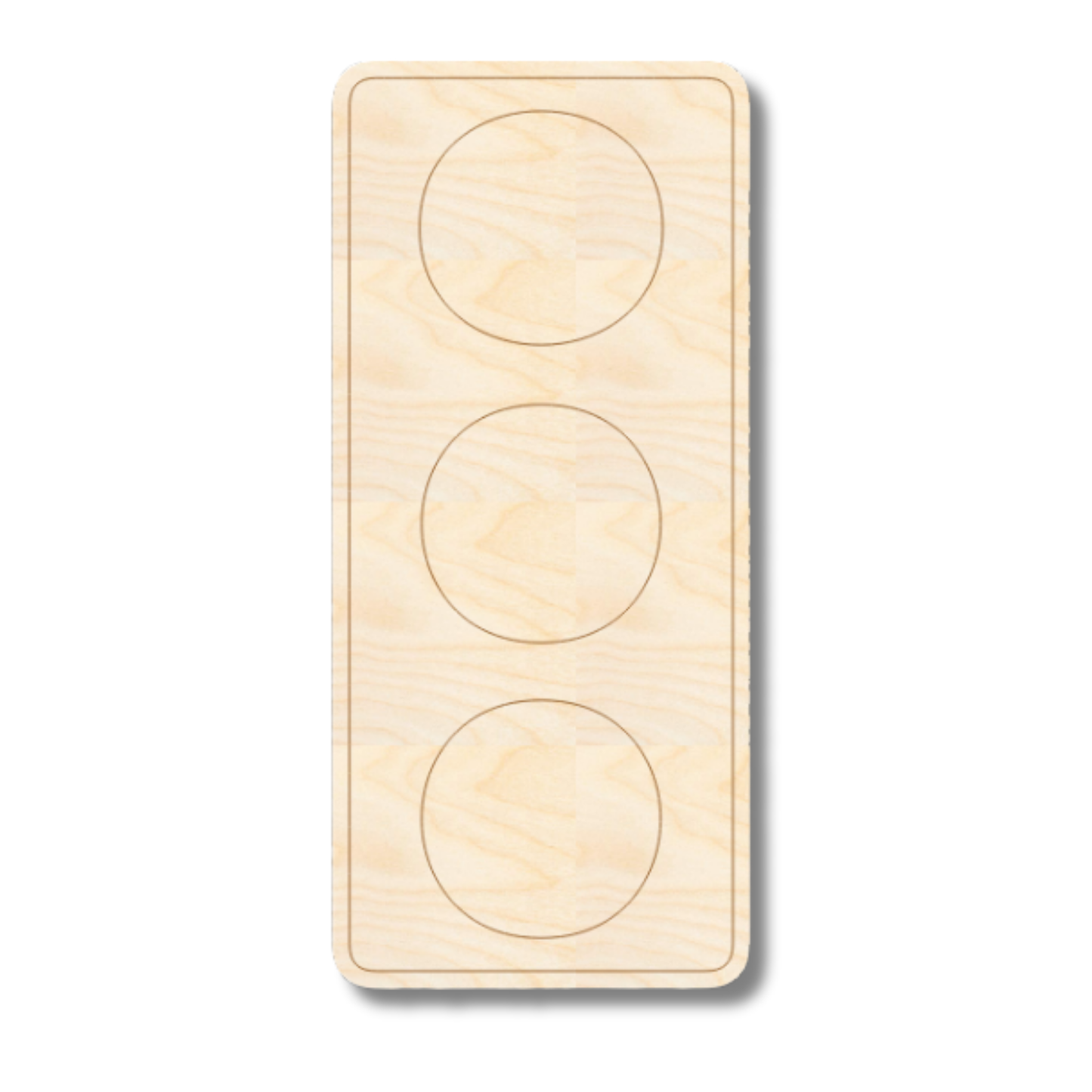 Unfinished Wood Etched Stop Light Shape | Paint By Line Crafts | up to 30" DIY