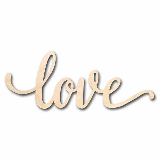 Unfinished Wood Cursive Love Craft | Valentine's Day Wedding DIY | Up to 46"