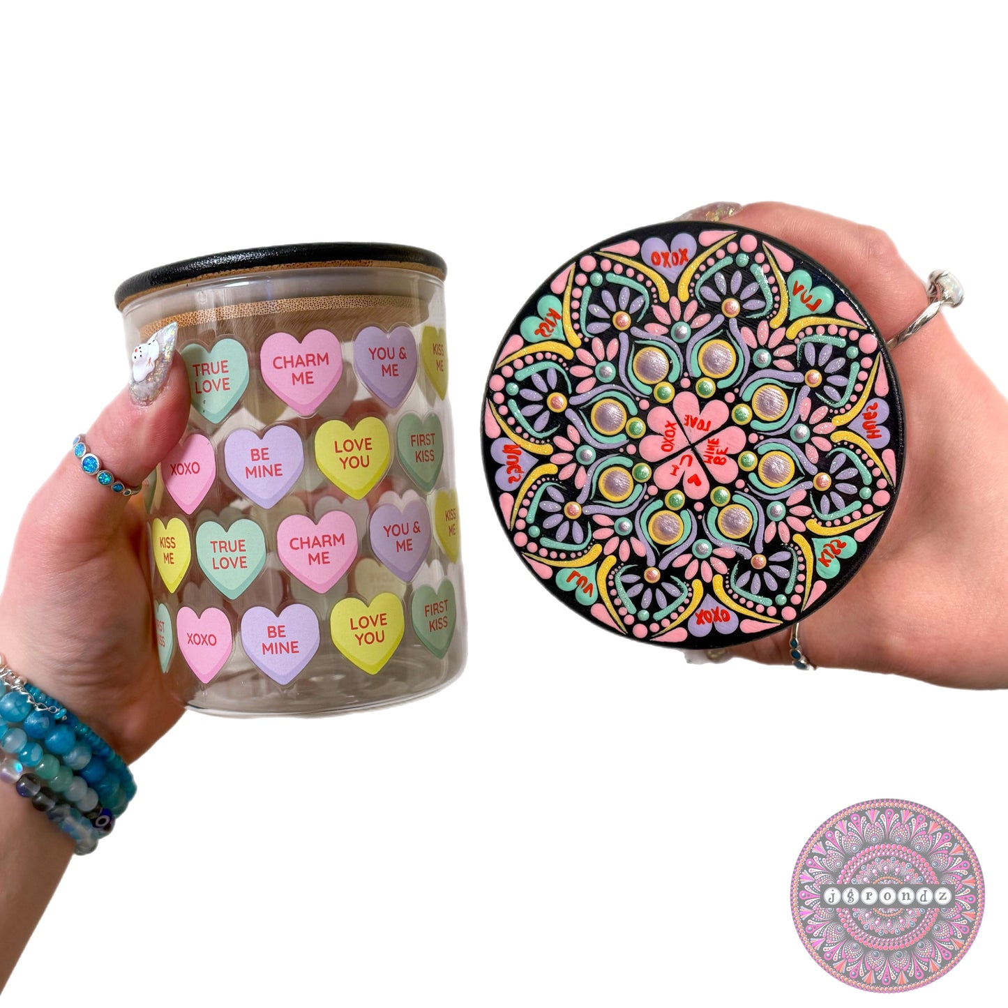 Valentines Mandala Stash Jar