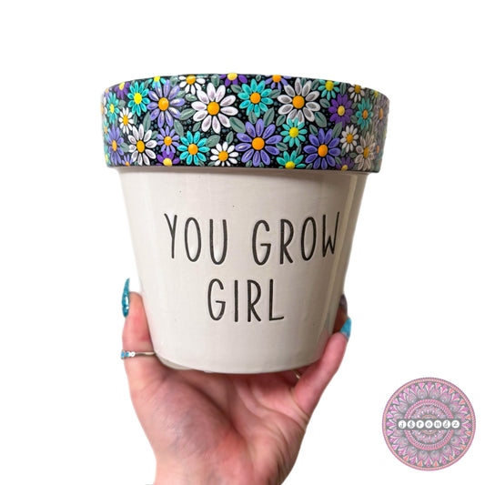 6” You Grow Girl Flower Border Pot