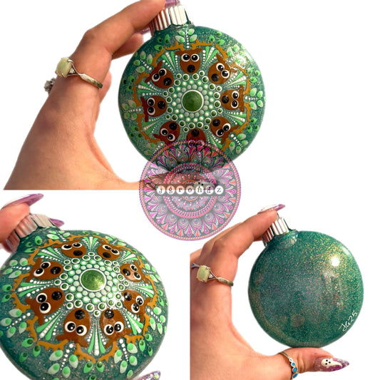 3” Reindeer Mandala Glitter Ornament