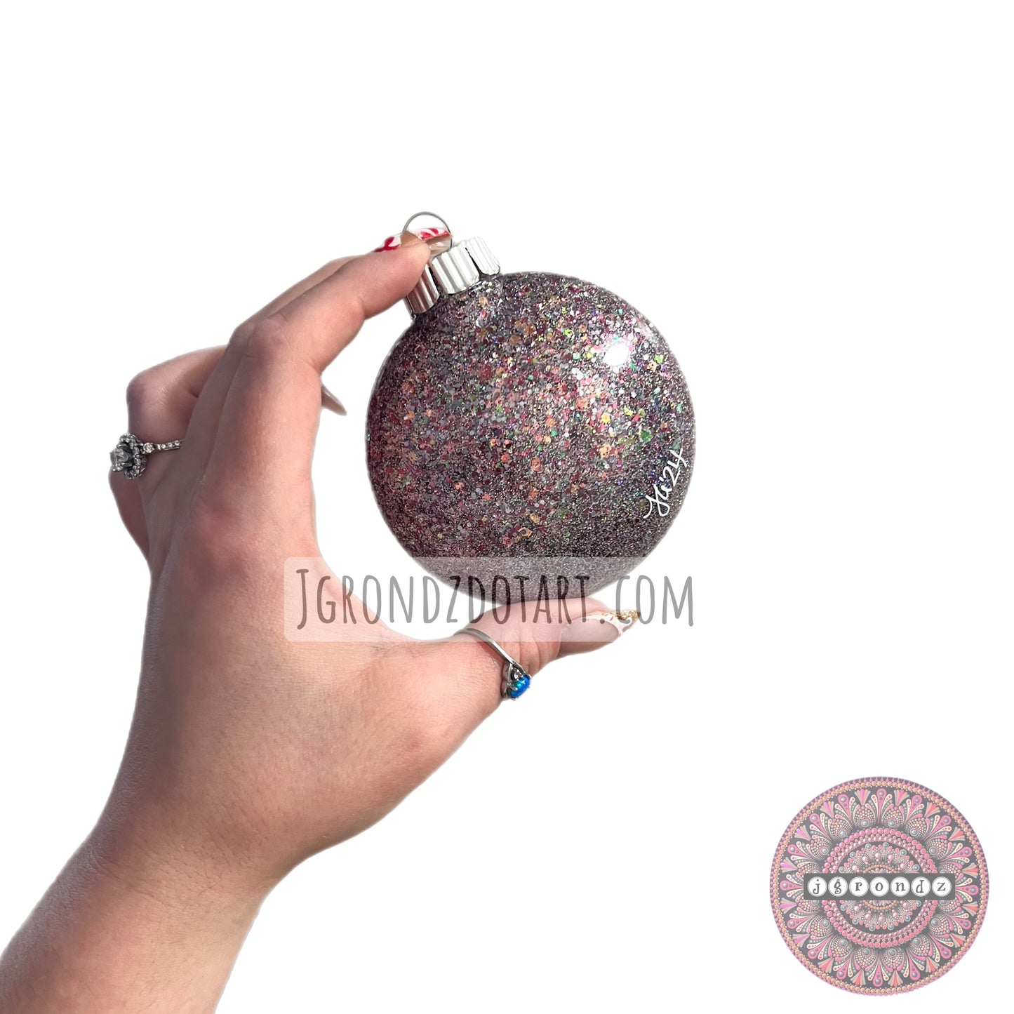 3” Snowman Mandala Glitter Ornament