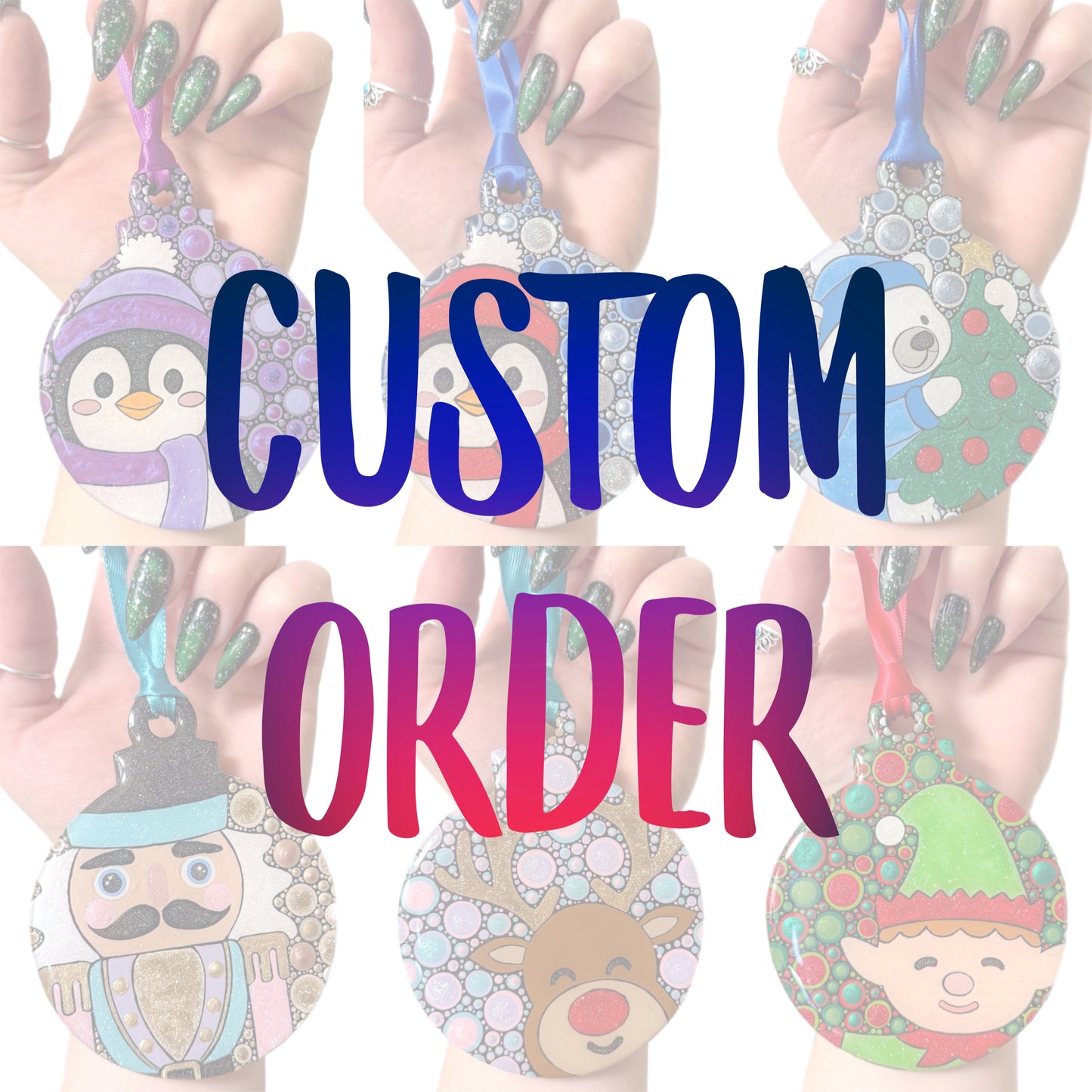 CUSTOM ORDER Character 4” Wood Ornament