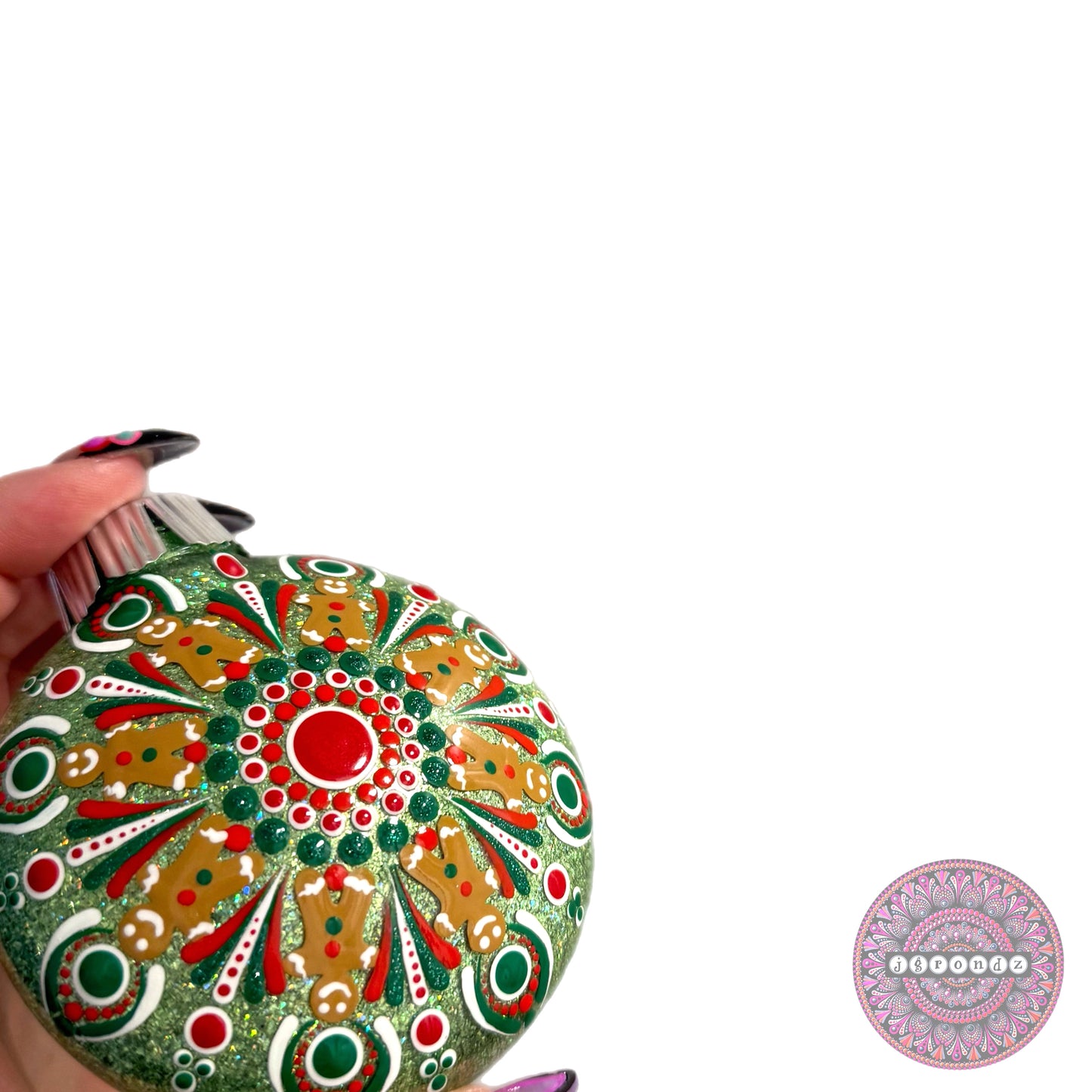3” Gingerbread Mandala Glitter Ornament