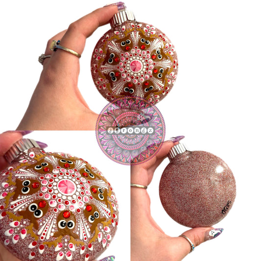 3” Rudolph Mandala Glitter Ornament
