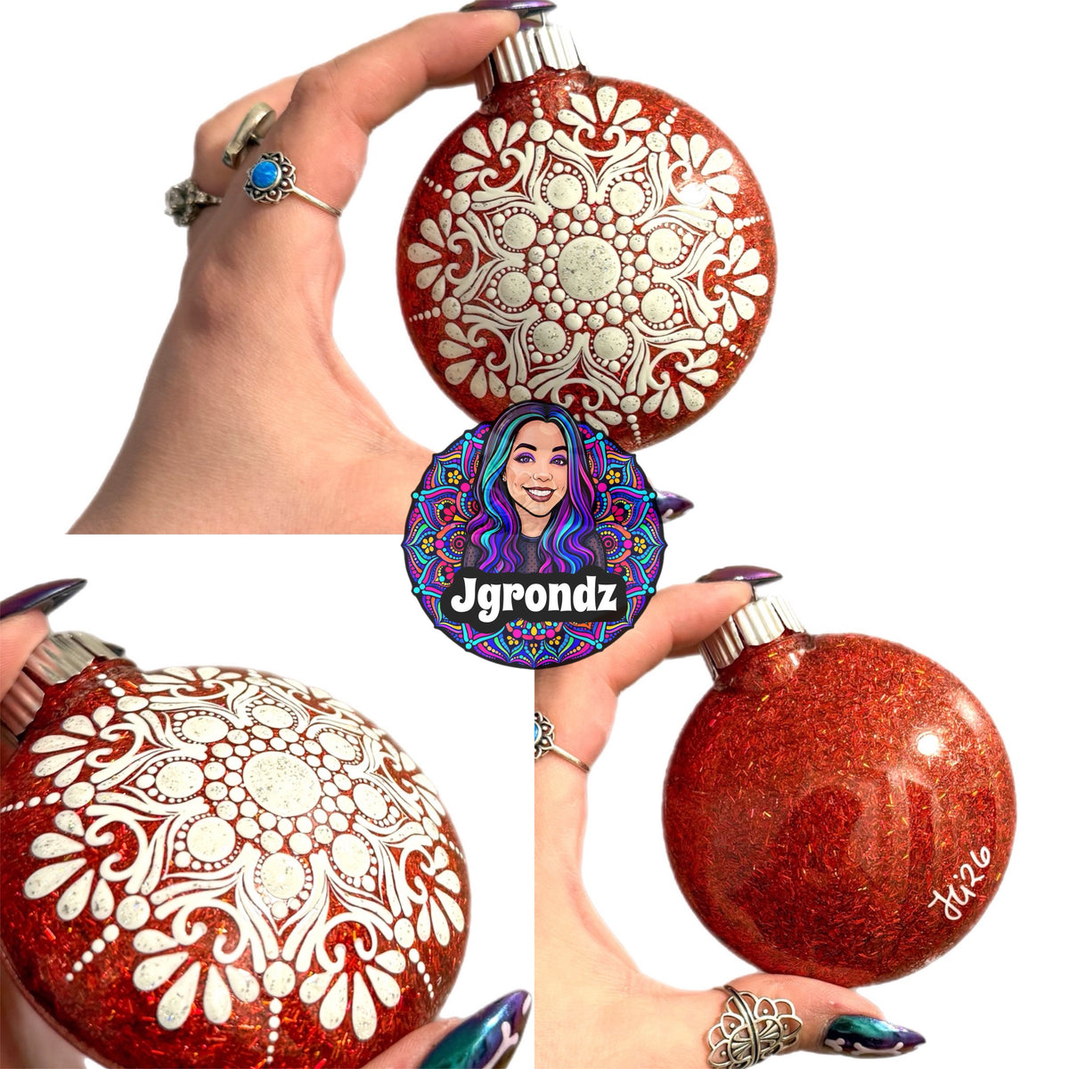3” Snowflake Mandala Ornament