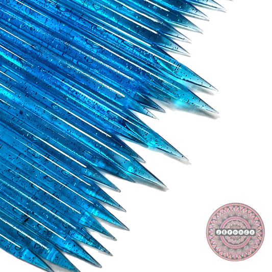 Blue Glitter Swoosh Stick / Micro Dotting Tool