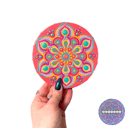 Summer Lovin’ Round Mandala Painting