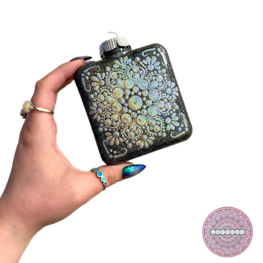 4” Holographic Square Mandala Ornament